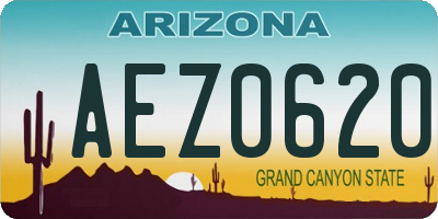 AZ license plate AEZ0620