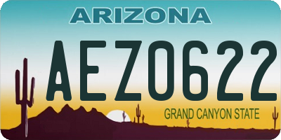 AZ license plate AEZ0622