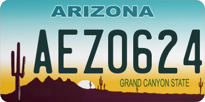 AZ license plate AEZ0624