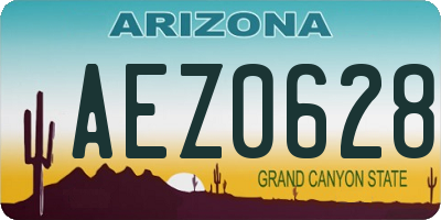 AZ license plate AEZ0628