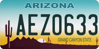 AZ license plate AEZ0633