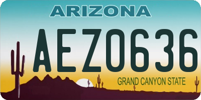 AZ license plate AEZ0636