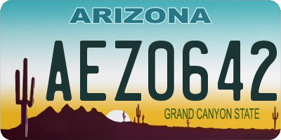 AZ license plate AEZ0642
