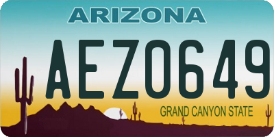 AZ license plate AEZ0649