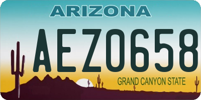 AZ license plate AEZ0658