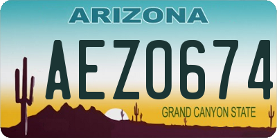AZ license plate AEZ0674
