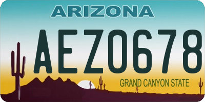 AZ license plate AEZ0678