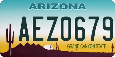 AZ license plate AEZ0679