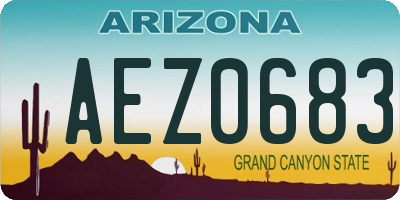 AZ license plate AEZ0683