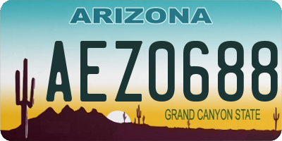 AZ license plate AEZ0688