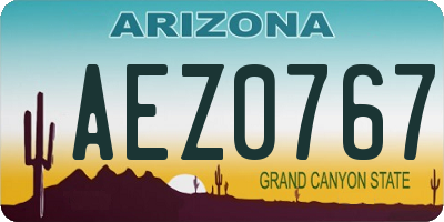 AZ license plate AEZ0767