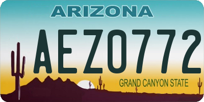 AZ license plate AEZ0772