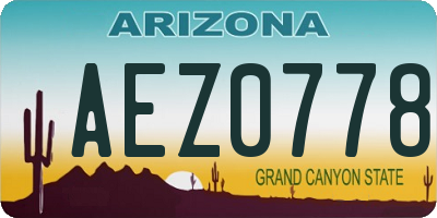AZ license plate AEZ0778