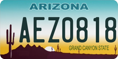 AZ license plate AEZ0818