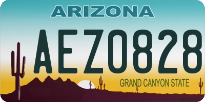 AZ license plate AEZ0828