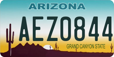 AZ license plate AEZ0844