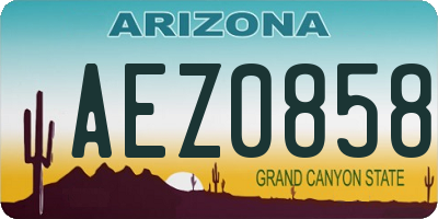 AZ license plate AEZ0858