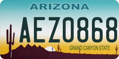 AZ license plate AEZ0868