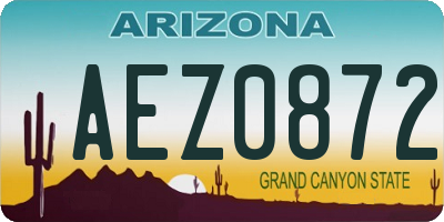 AZ license plate AEZ0872
