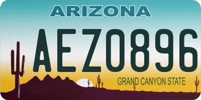 AZ license plate AEZ0896