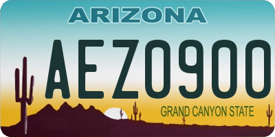 AZ license plate AEZ0900