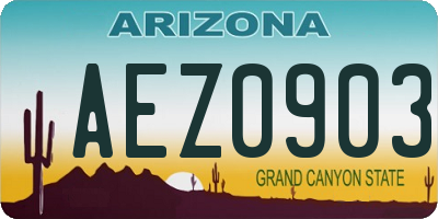 AZ license plate AEZ0903