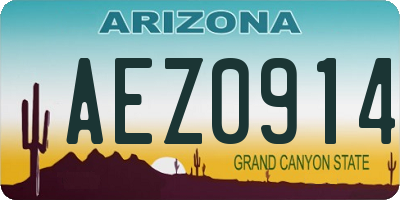 AZ license plate AEZ0914