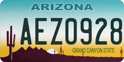 AZ license plate AEZ0928