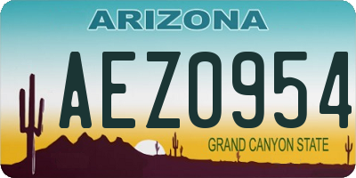 AZ license plate AEZ0954