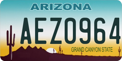 AZ license plate AEZ0964