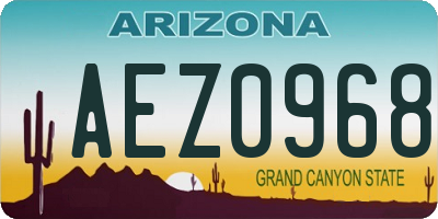AZ license plate AEZ0968