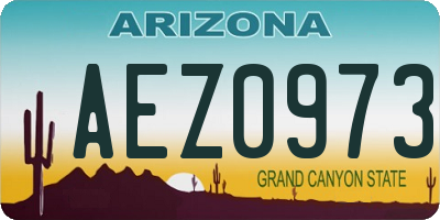AZ license plate AEZ0973