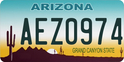 AZ license plate AEZ0974