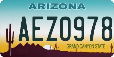 AZ license plate AEZ0978