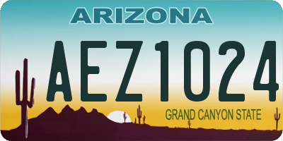 AZ license plate AEZ1024