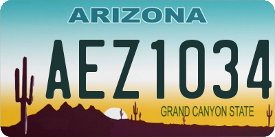 AZ license plate AEZ1034