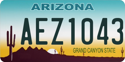 AZ license plate AEZ1043