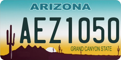 AZ license plate AEZ1050