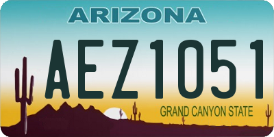 AZ license plate AEZ1051