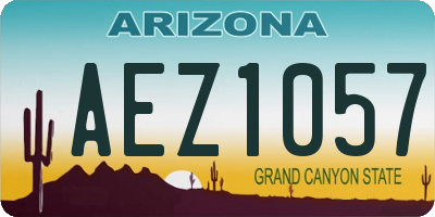 AZ license plate AEZ1057