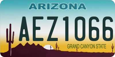 AZ license plate AEZ1066