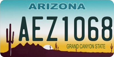 AZ license plate AEZ1068