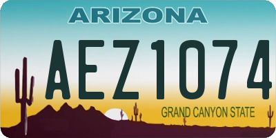 AZ license plate AEZ1074