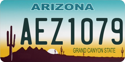 AZ license plate AEZ1079