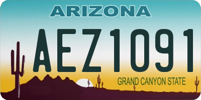AZ license plate AEZ1091