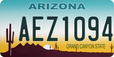 AZ license plate AEZ1094