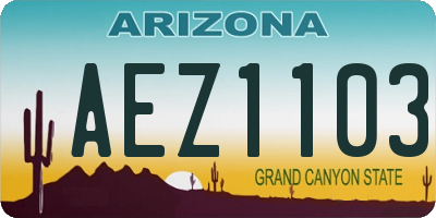 AZ license plate AEZ1103