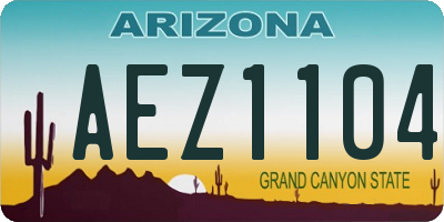 AZ license plate AEZ1104