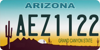 AZ license plate AEZ1122