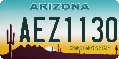 AZ license plate AEZ1130